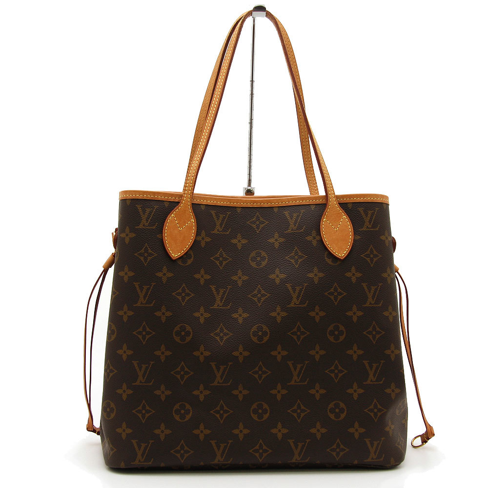 中古良品 ルイヴィトン トートバッグ モノグラム ネヴァーフル MM M40995 LOUIS VUITTON 2way A4対応 フランス製 ポーチ付き ブラウン_画像3