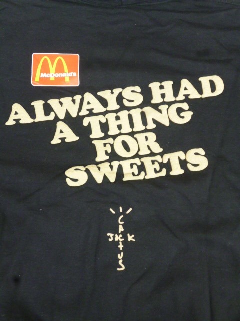 T535-169♪【80】Coctus Jack Trauis Scott Mc Donald's Apple pie Hoodie Lサイズ ブラック_画像7