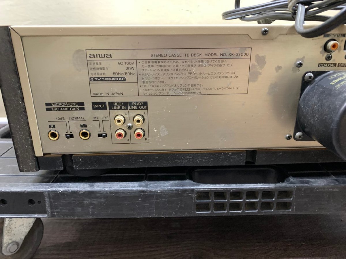Y-7969】1円 AIWA カセットデッキ XK-S9000 アイワ オーディオ Y-7969】1円 AIWA カセットデッキ XK-S9000 アイワ オーディオ