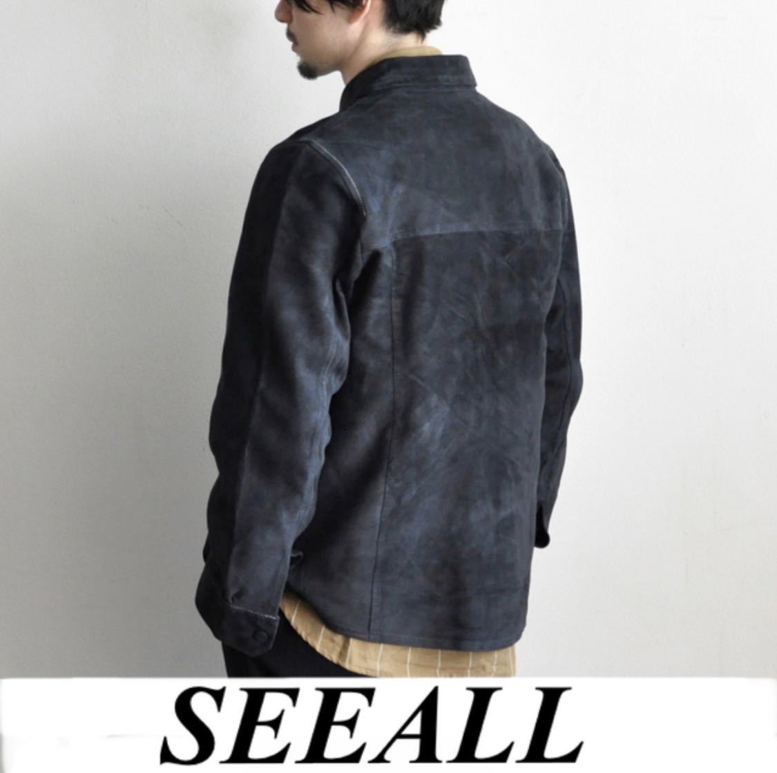 クーポン配布中】SEEALL スウェードシャツ 46 上代10万/STUDIO
