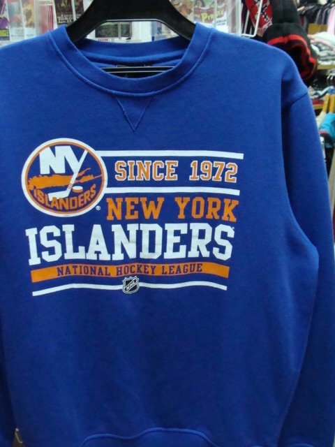 NHL NEW YORK ISLANDERS ニューヨーク アイランダース トレーナー ブルー (M) Majestic製　_画像1