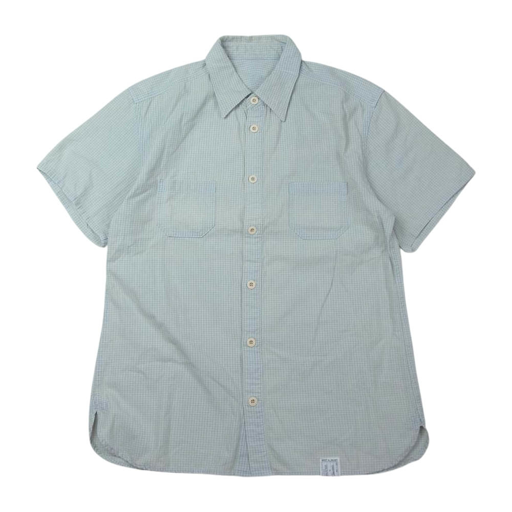 ORGUEIL オルゲイユ OR-5073B Short Sleeve Work Shirt ショート スリーブ ワーク 半袖 シャツ インディゴ ブルー系 38【中古】_画像1