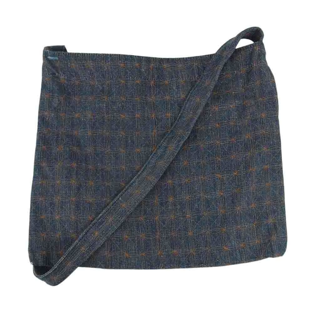 VISVIM ビズビム 216903003004 ICT MUSETTE CANVAS 刺し子 キャンバス ショルダー バッグ インディゴブルー系 【中古】_画像1