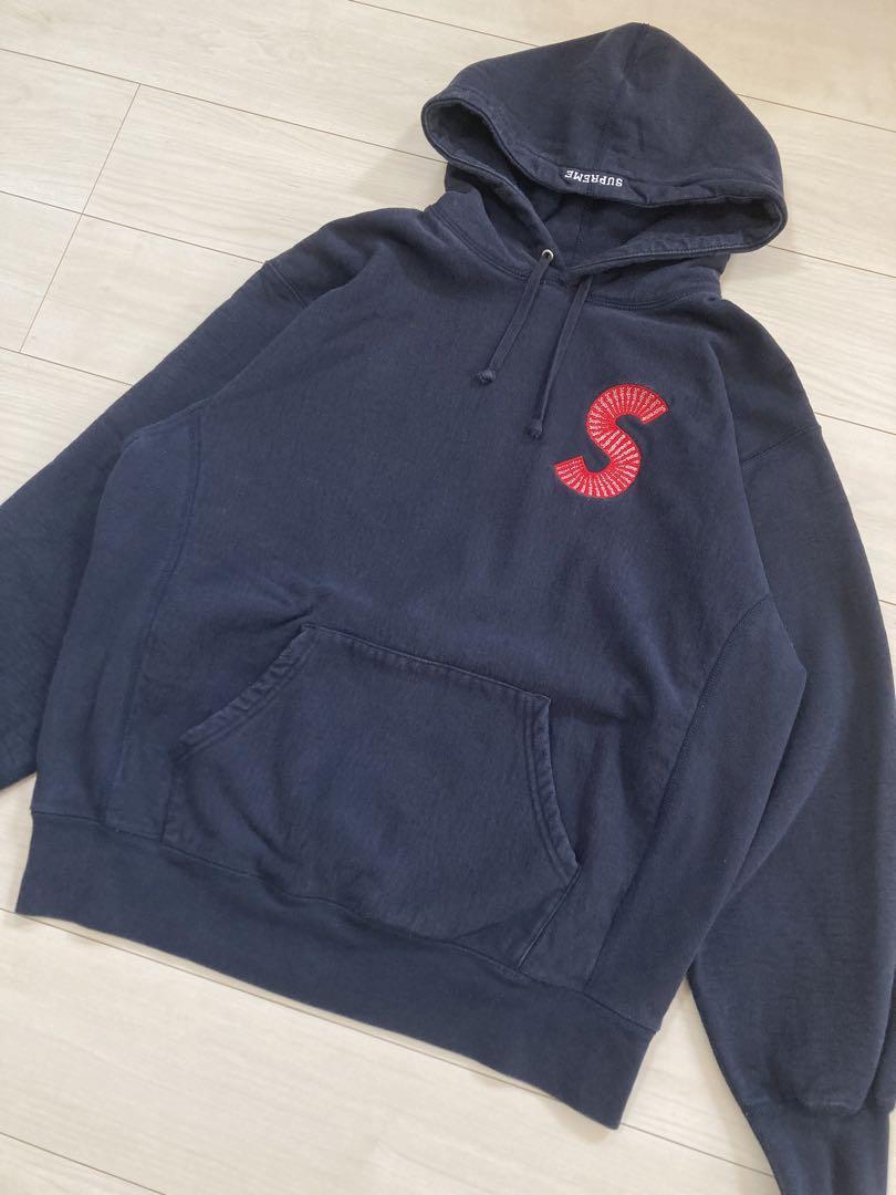 Supreme 即完売モデル スモールボックス 刺繍 Sロゴ パーカー L