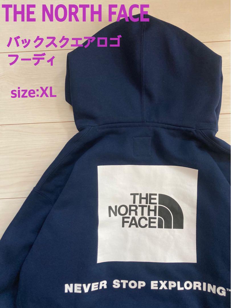 THE NORTH FACE バッグ スクエアロゴ パーカー ネイビー XL