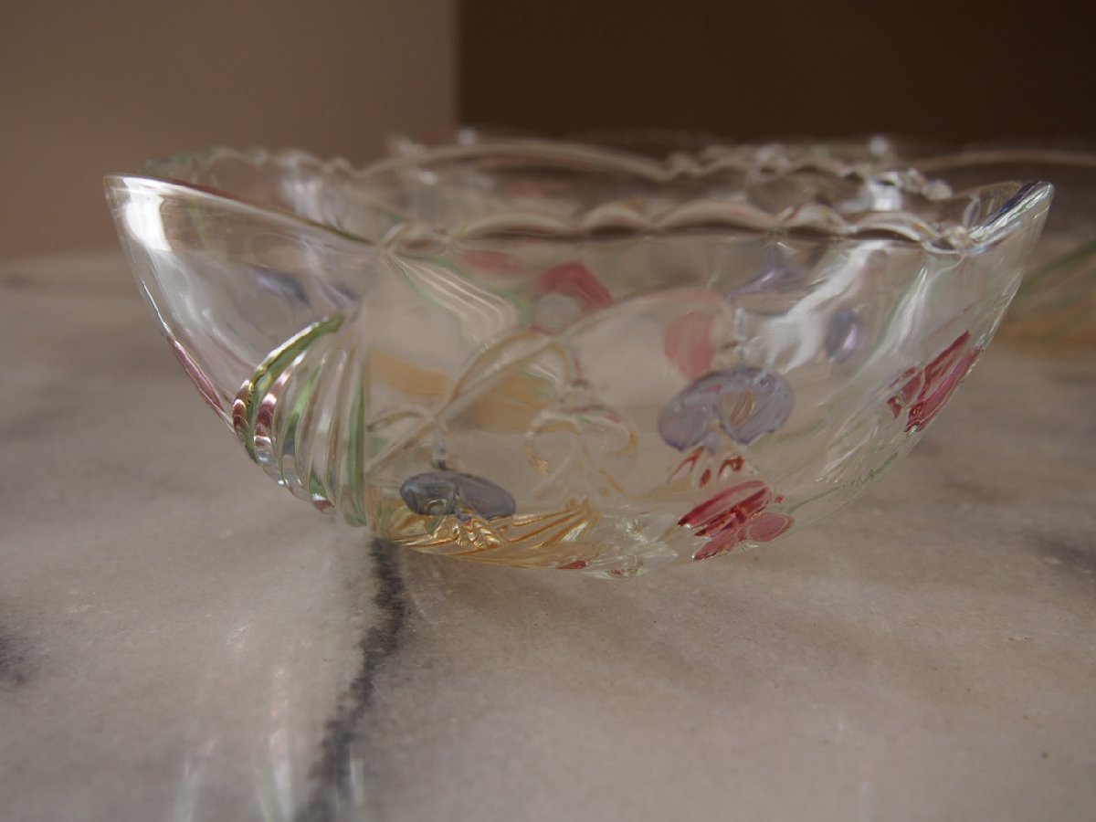  glass small bowl 5 customer *Seito Roman Color hand .. series * glass bowl * desert bowl * salad bowl * tableware 