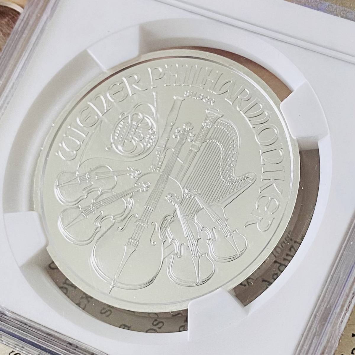 ★NGC★2015 Brilliant Umcirculated オーストリア 銀貨 1.5E ウィーン フィルハーモニー管弦楽団 希少! モダンコイン 資産_画像1