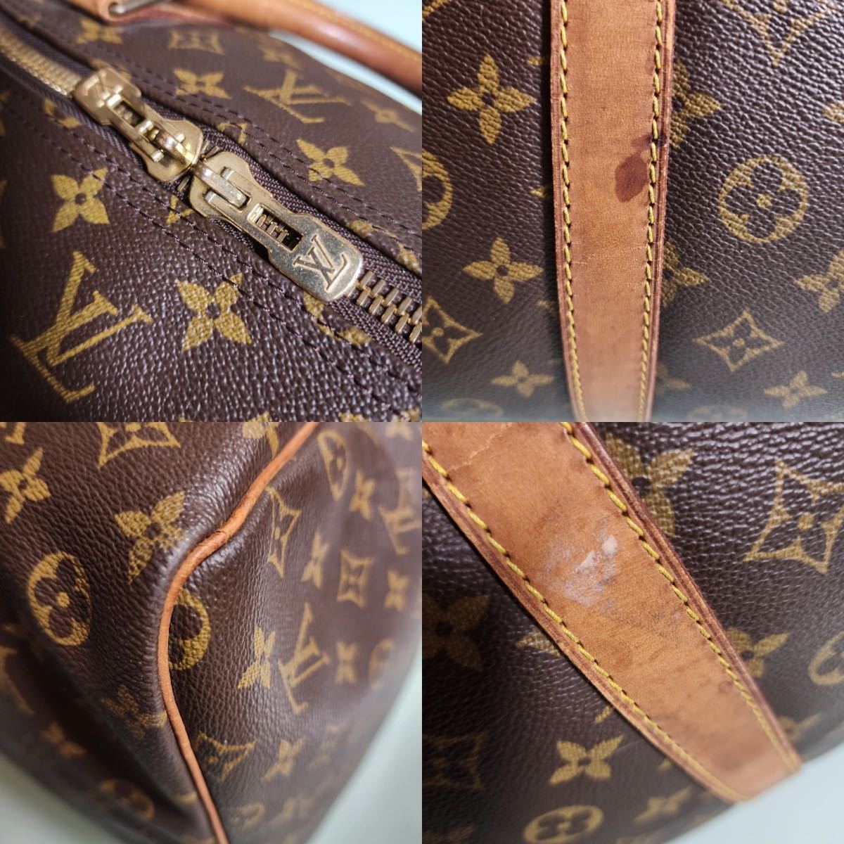 鑑定済 LOUIS VUITTON キーポル 60 ルイヴィトン ボストンバッグ モノグラム M41422 正規品 ヴィンテージ 