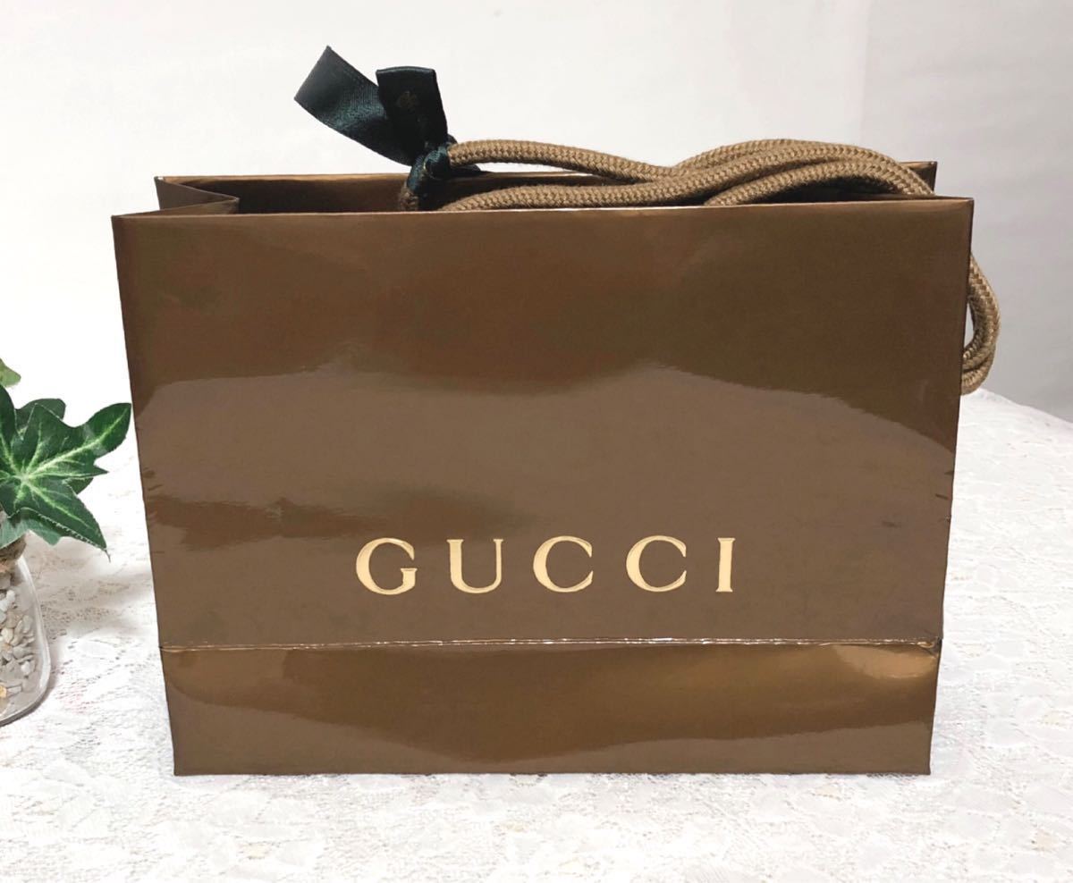  Gucci [GUCCI]shopa- мелкие вещи для старая модель (2440) стандартный товар принадлежности магазин пакет бренд бумажный пакет мелкие вещи коробка размер Brown блеск есть 