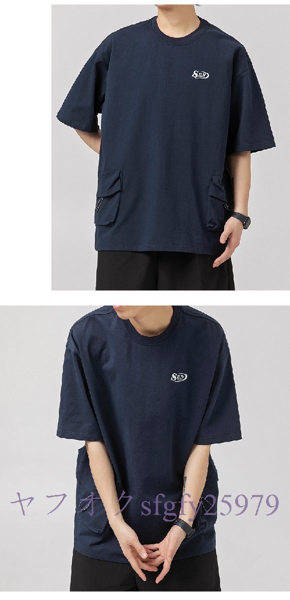 A473I☆新品人気 メンズ 2点セット セットアップ メンズ Tシャツ ショートパンツ 短パン上下セット 半袖 Tシャツ A_画像10