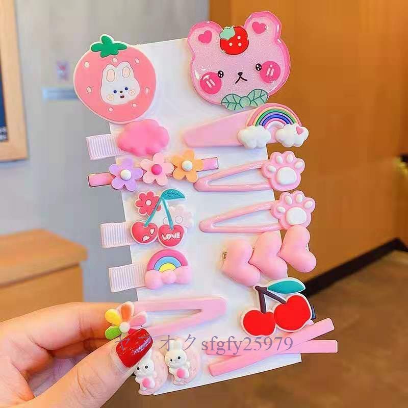 A235J* new goods popular hair clip for children pretty . stop patch n stop 14 point set lovely cute hair accessory / many сolor selection A