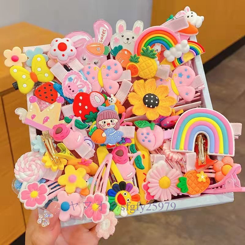 A234J* new goods popular pretty hair clip for children . stop patch n stop 14 point set lovely cute hair accessory / many сolor selection C