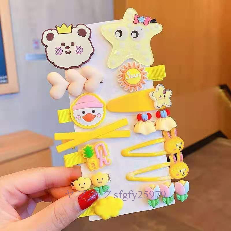 A236J* new goods popular hair clip for children pretty . stop patch n stop 14 point set lovely cute hair accessory / many сolor selection B