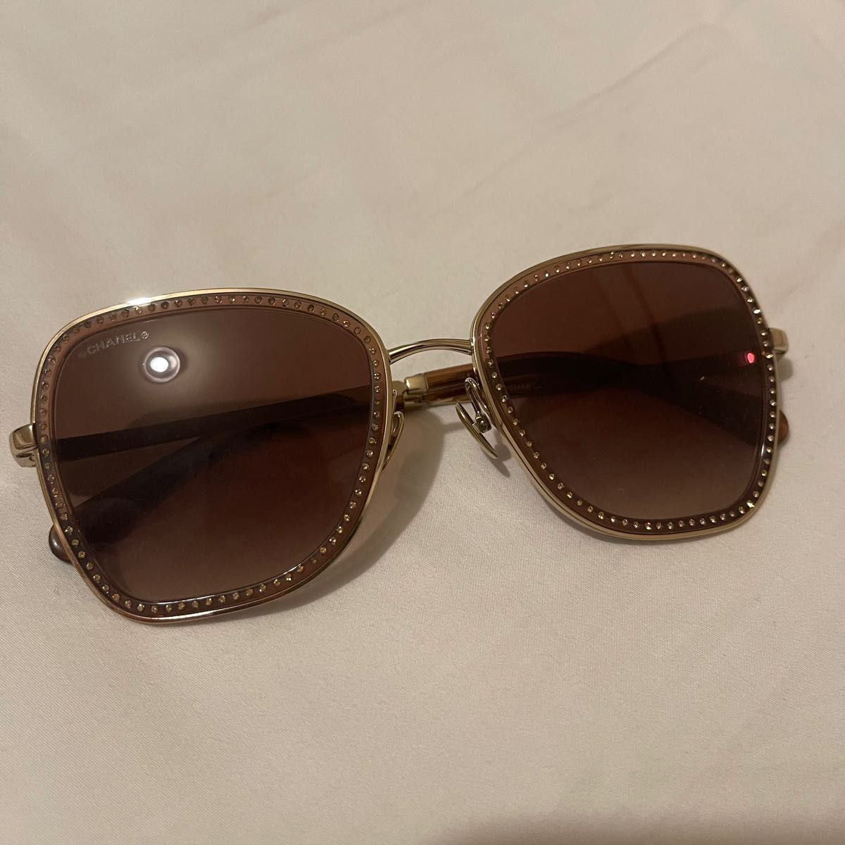 【美品】CHANEL スクエアシェイプアイウェア
