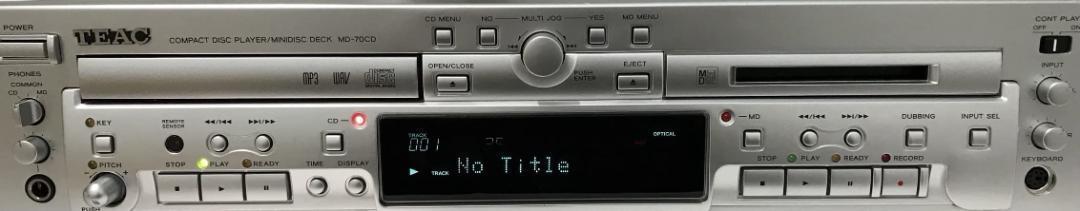 002446) TEAC CDプレーヤー MDレコーダー シルバー MD-70CD-S その他