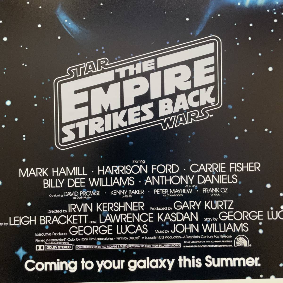 USアドバンス版ポスター『スター・ウォーズ エピソード5/帝国の逆襲』（Star Wars: Episode V The Empire Strikes Back）★ダースベイダー_画像3