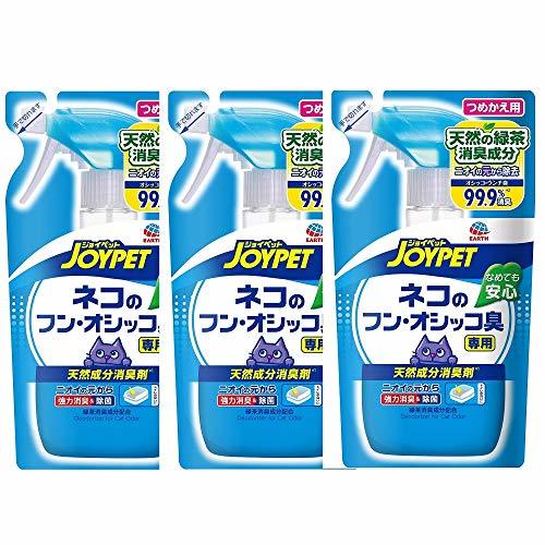 JOYPET(ジョイペット) 天然成分消臭剤ネコのフン・オシッコ臭専用詰替用 240ml×3個 (まとめ買い)_画像1