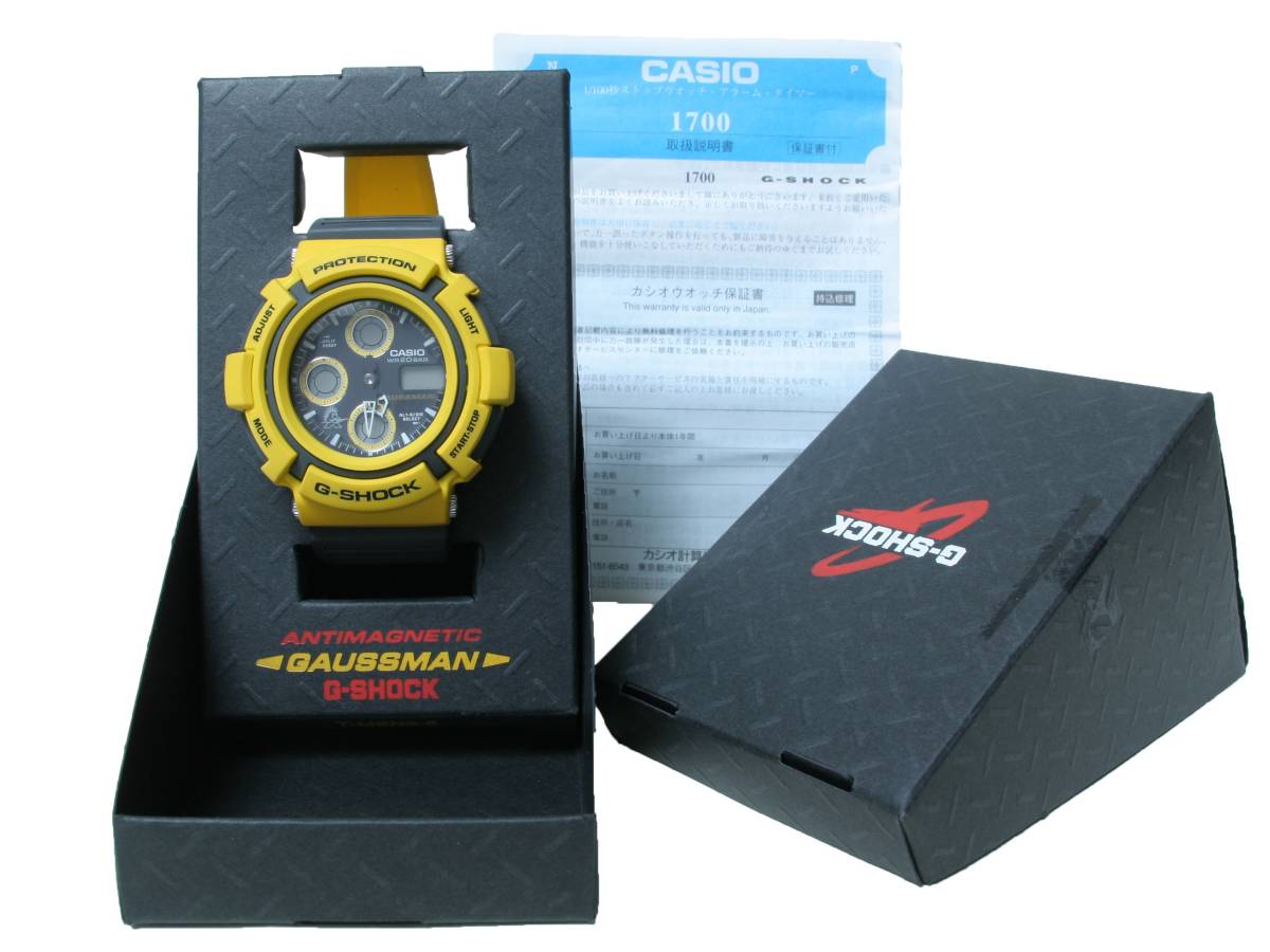 【新品・未使用品】CASIO G-SHOCK GAUSSMAN-MEN IN YELLOW カシオ ジーショック ガウスマン メンインイエロー AW-570Y-9T_画像5