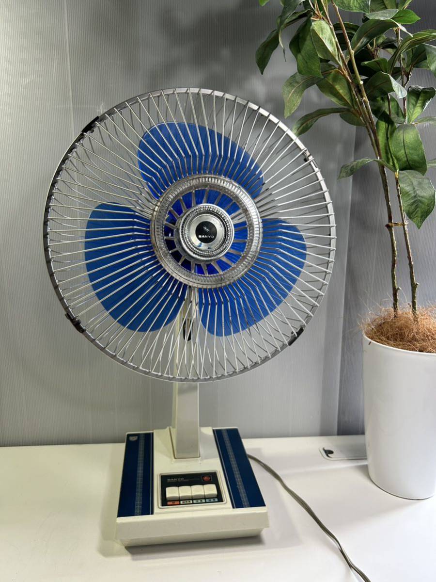 ★希少 昭和レトロ サンヨー扇風機 EF-6KU スツールタイプ全周扇 Yahoo!オークション - SANYO サンヨー 扇風機 EF-6PS卓上扇 昭和