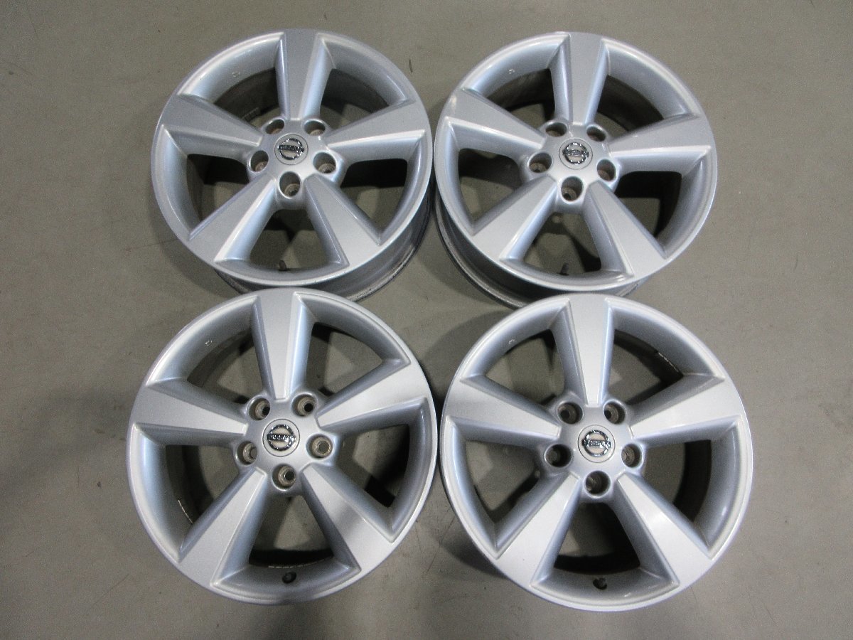 ■ 17インチ 日産 純正アルミホイール / 17×6.5J+40 / 5Ｈ PCD114.3 / 4本 / 中古 / シルバー_画像1