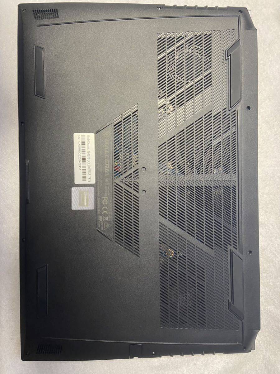 1円~【ジャンク品】GALLERIA GCL2060RGF-T875 Core i7-10875H NVIDIA
