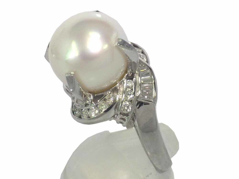 南洋真珠 ダイヤモンドリング Pt900 13.4g 11号 Jewelry South Sea
