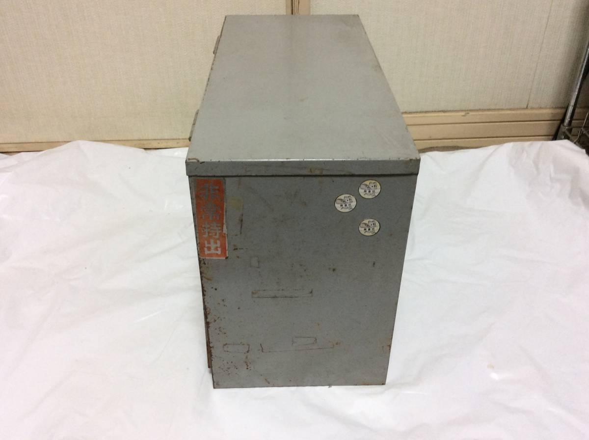  rare rare goods postal . post office steel made reji safe steel box Showa Retro 