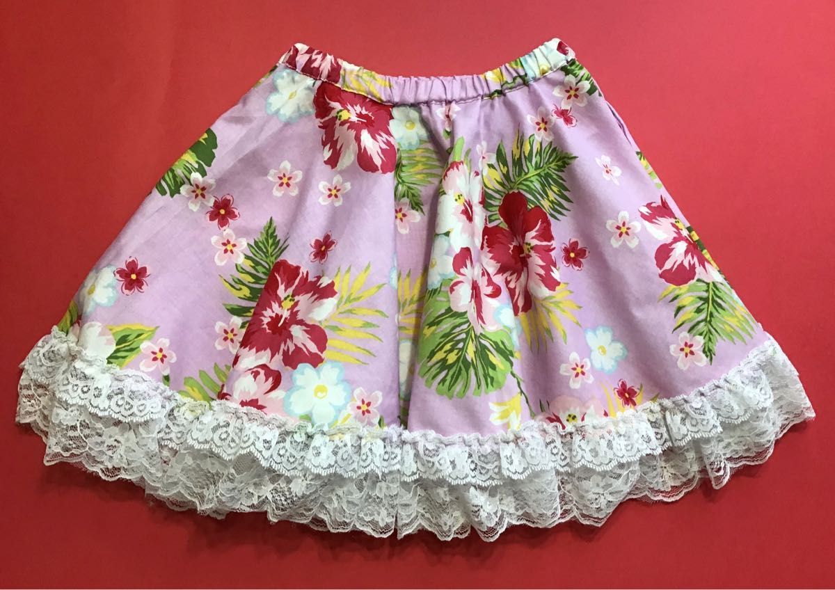 浴衣ドレス サイズ90 美品 女の子 ハイビスカス ハワイアンプリンセス