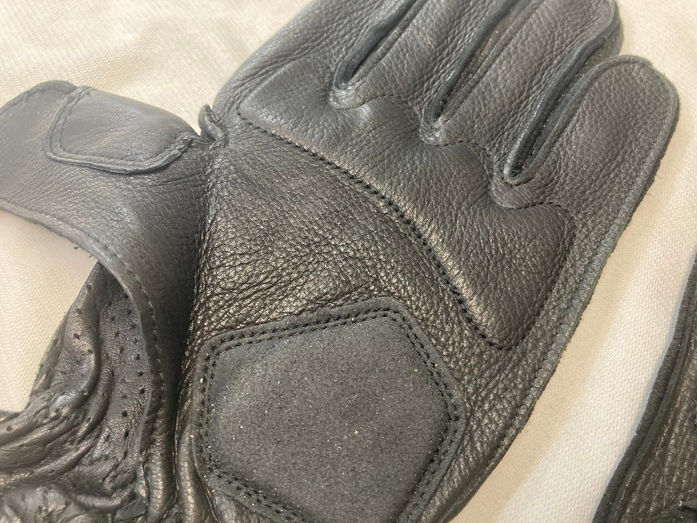 【在庫大放出セール品！】HOT LEATHERS　ホットレザー　グローブ　deerskin　鹿革　革　ブラック　穴あき　夏用　サイズ:XL_画像3