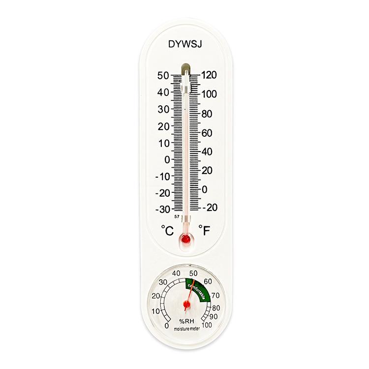 アナログ温度湿度計 壁掛け式 温度計 湿度計 摂氏/華氏 電池不要 大きい数字 快適度表示 インテリア 家庭 職場 学校 温室 _画像1