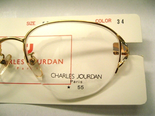 定価32000円 CHARLES JOURDAN 55□16 135 ピンク CJ-1622 ビンテージ眼鏡フレーム 昭和 レトロ 平成 チタン めがね店 長期保管品 59 日本製_画像3