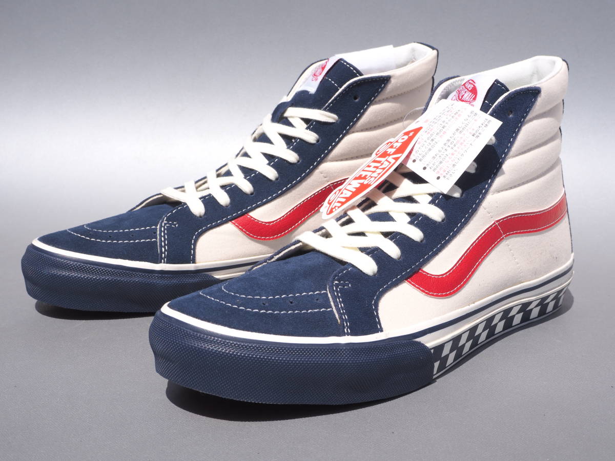 デッド!! US10 / 28cm 新品 限定 VANS x STANDARD CALIFORNIA スタンダードカリフォルニア SK8-HI OG ネイビー ホワイト レッド_画像2