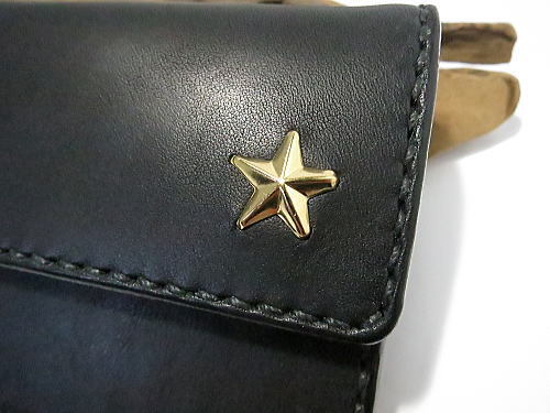 * hand made star studs Tracker wallet * Tochigi leather use CONDORU *
