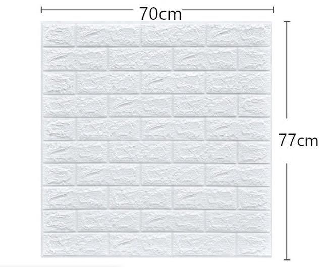 3D壁紙 DIYレンガ調 壁紙シール ホワイト レンガ調壁紙 50枚 70×77 ホワイト 簡単 シール ウォールステッカー レンガ調壁紙 リフォーム_画像5