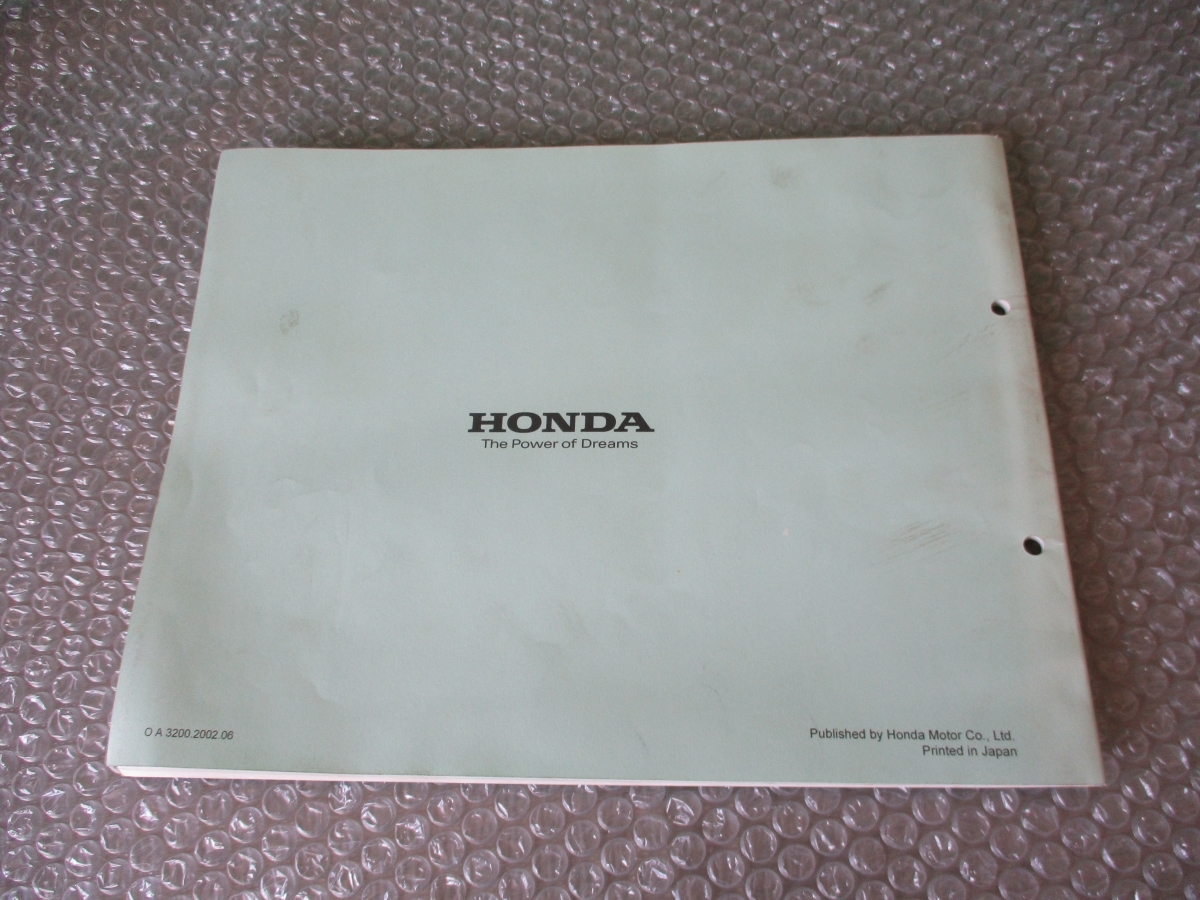  rare article rare Honda HONDA RaCooN parts catalog PAC10v other Heisei era 14 year 6 month 4 version that time thing collection .