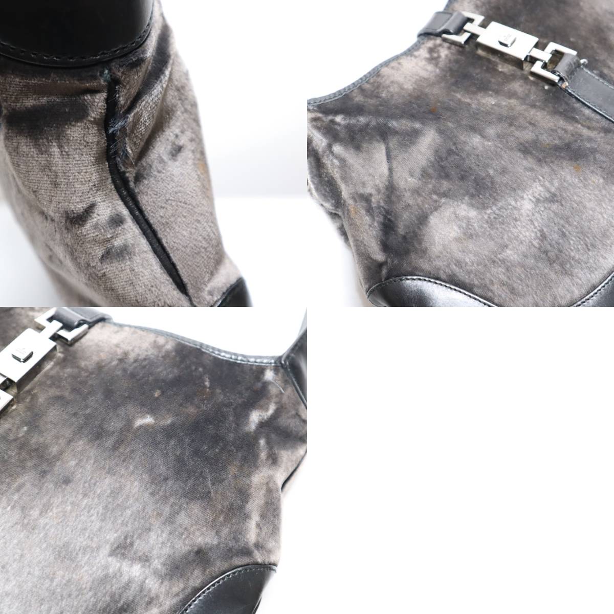 GUCCI ジャッキー ワンショルダー ハンドバッグ ベロア HB01939