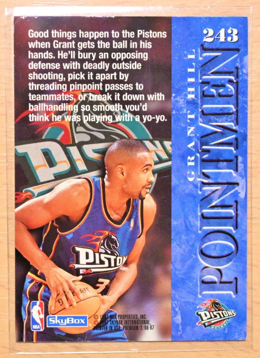 GRANT HILL (グラント・ヒル) 1997 SKYBOX POINT MEN トレーディングカード 【NBA,デトロイトピストンズ Pistons】_画像2