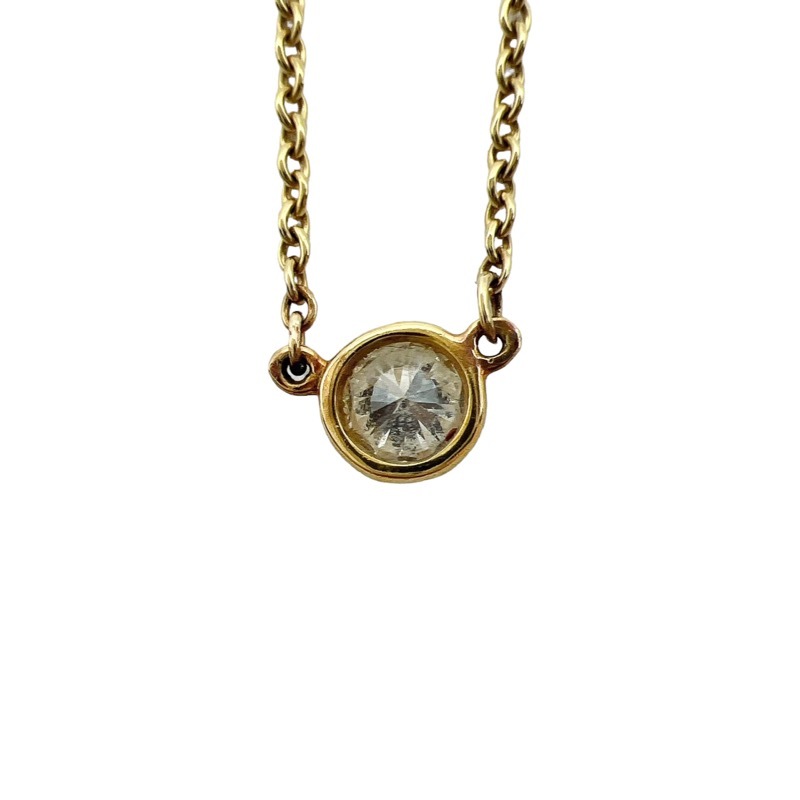 ティファニー TIFFANY&CO バイザヤードネックレス 750YG K18イエロー