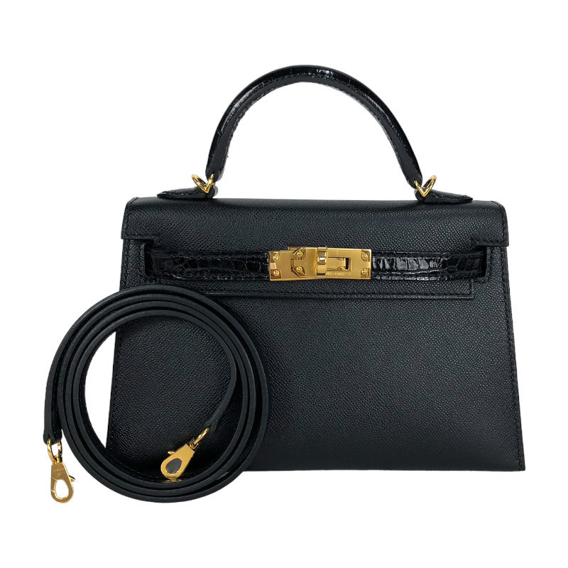 Yahoo!オークション - エルメス HERMES ミニケリー2 タッチ U刻 ブラッ...