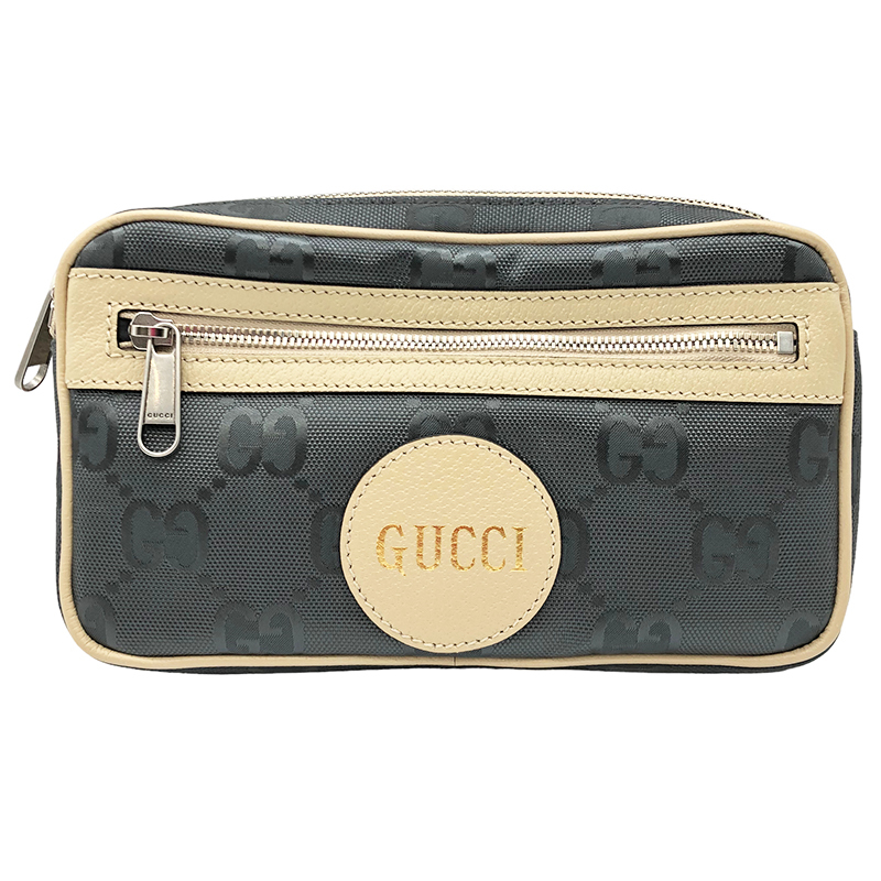 好きに グッチ GUCCI 中古 ユニセックス ボディバッグ グレー×ベージュ