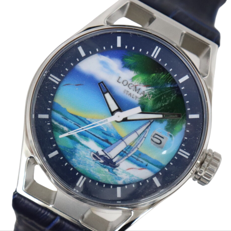 超安い マルチカラー 541 EIZIN2020 LOCMAN ロックマン 腕時計 中古 メンズ 3針＋カレンダー