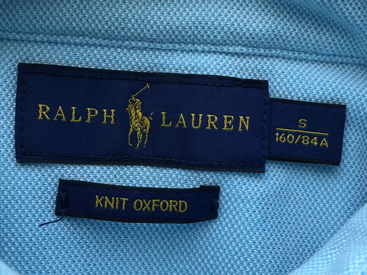  Ralph Lauren knitted oxford button down polo-shirt with long sleeves RALPH LAUREN KNIT OXFORD one Point lady's .7475