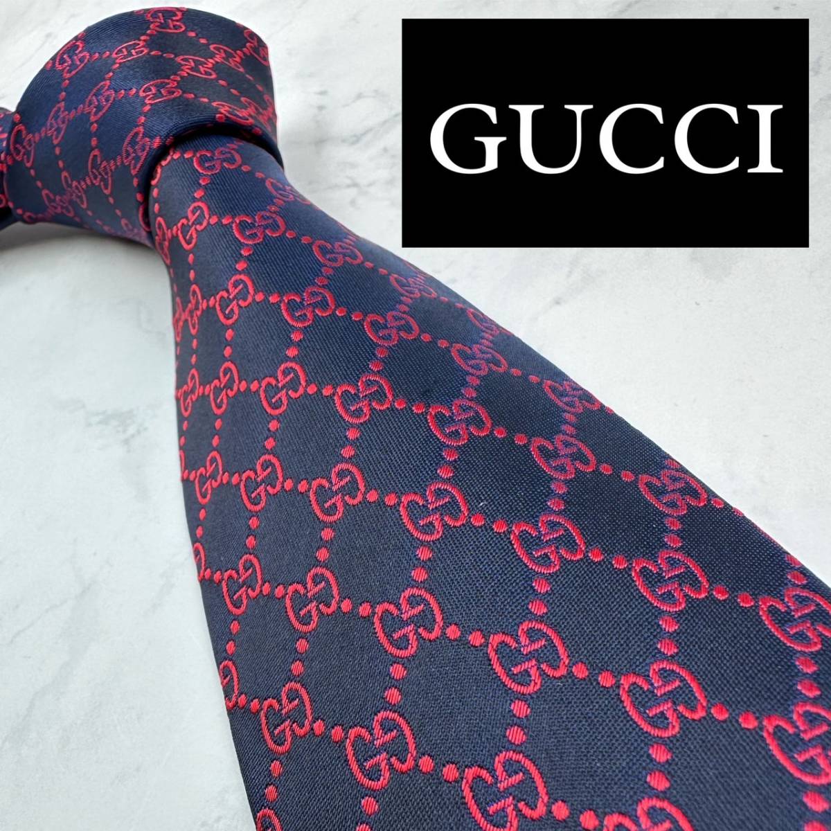 GUCCI ネクタイ シルク GG柄 マーモント 現行 レア - 通販