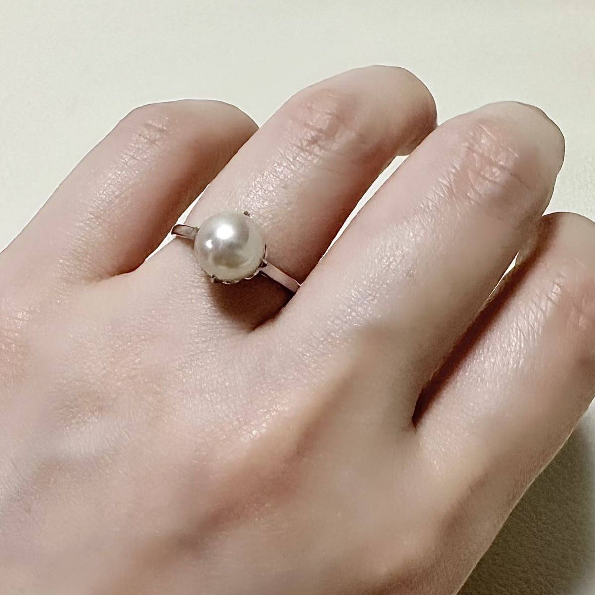 MIKIMOTO ミキモト K14WG パールリング 真珠 指輪 | alfasaac.com