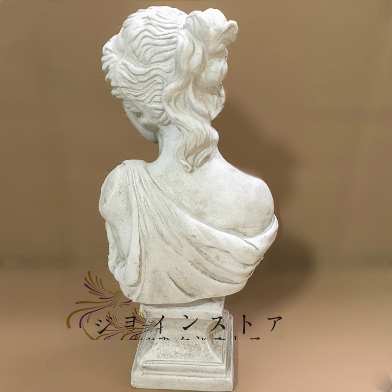 柔らかい表情が印象的な女神 ギリシャ神話 女神像 ディスプレイ 胸像 西洋彫刻 彫像 オブジェ 雑貨 北欧 ダメージ加工 ハンドメイド 樹脂_画像4