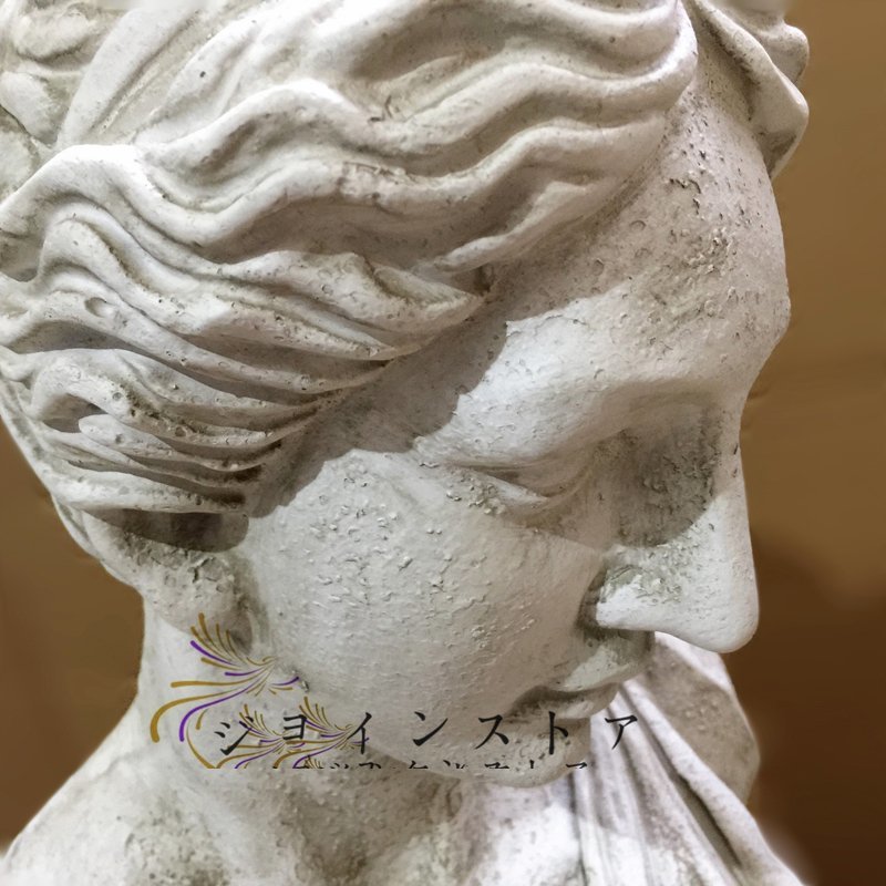 柔らかい表情が印象的な女神 ギリシャ神話 女神像 ディスプレイ 胸像 西洋彫刻 彫像 オブジェ 雑貨 北欧 ダメージ加工 ハンドメイド 樹脂_画像5