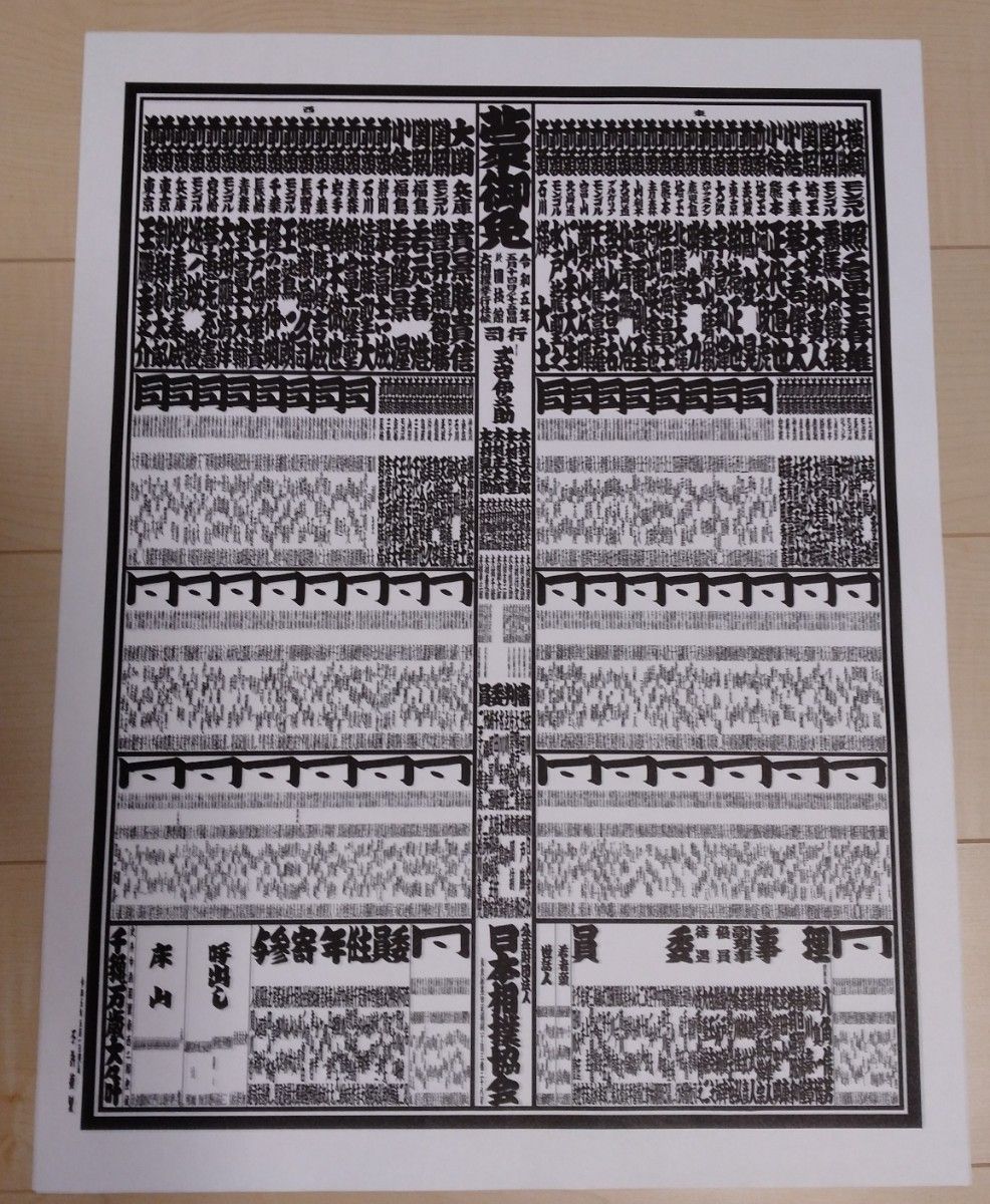 大相撲 令和六年三月場所 パンフレット、番付表、ポスター 逆