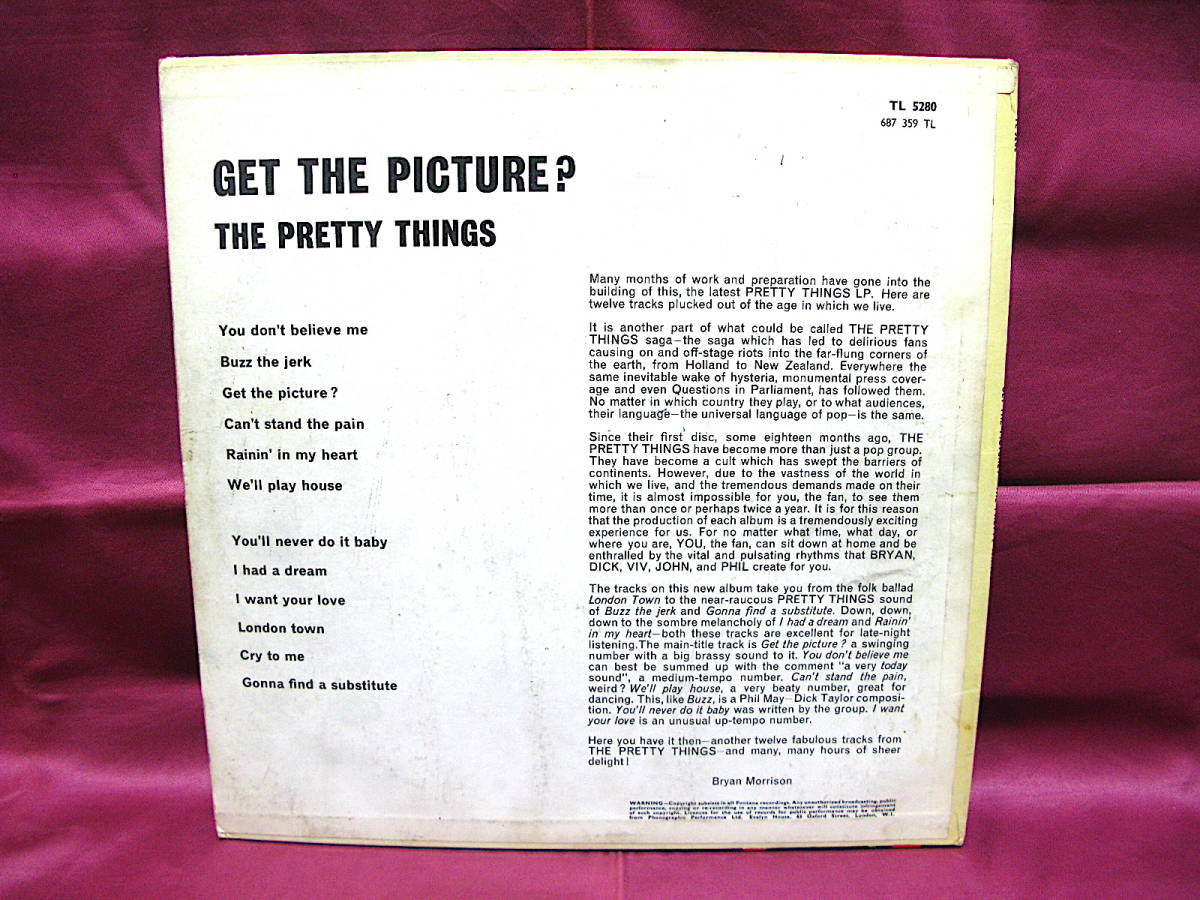 ★PRETTY THINGS★【GET THE PICTURE】UK ORIG MONO MAT1/1 1stプレス 極レア_画像4