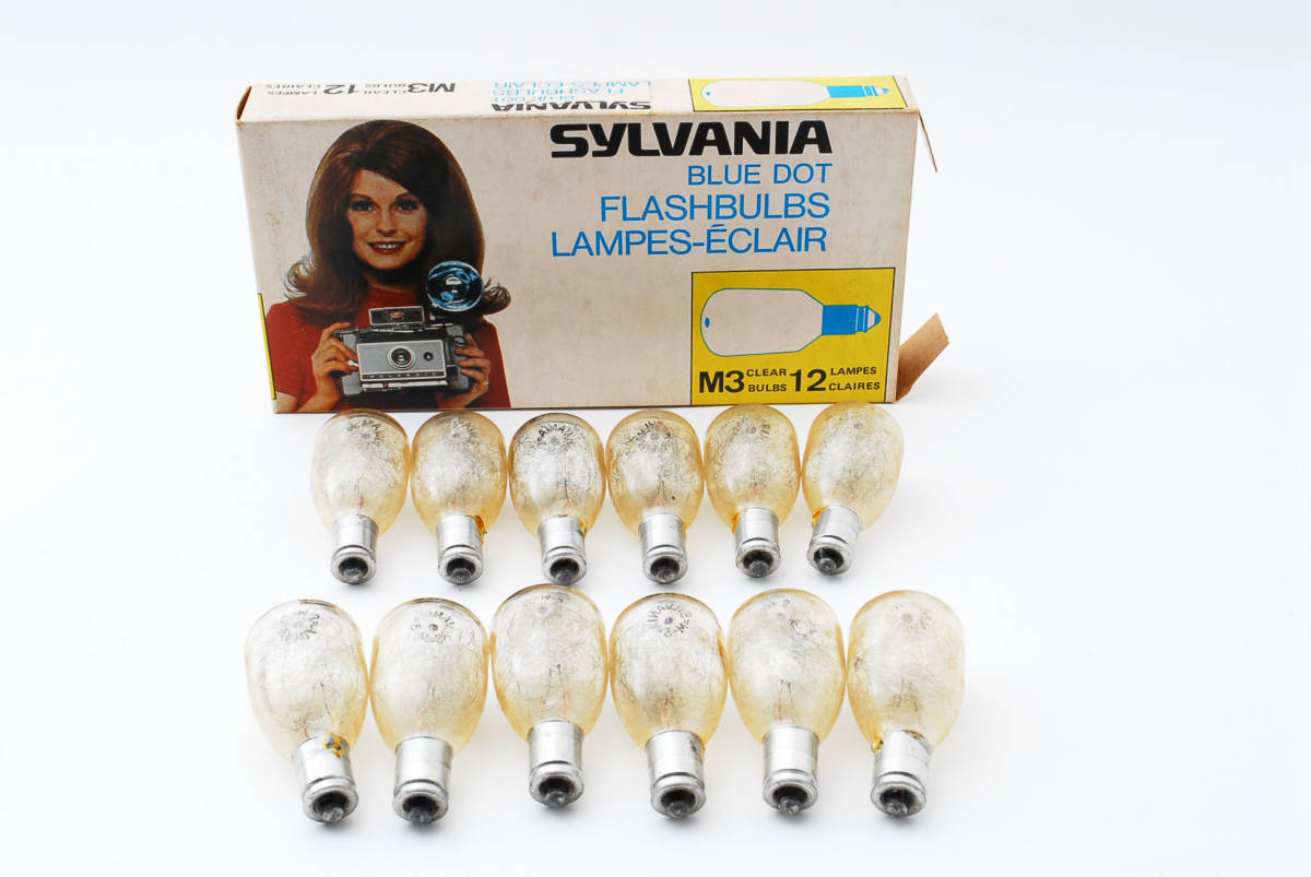 【稀少な箱付き　未使用品】 SYLVANIA シルバニア フラッシュバルブ M3 写真用閃光電球　12個入り カメラ　同梱可能　#7226_画像1
