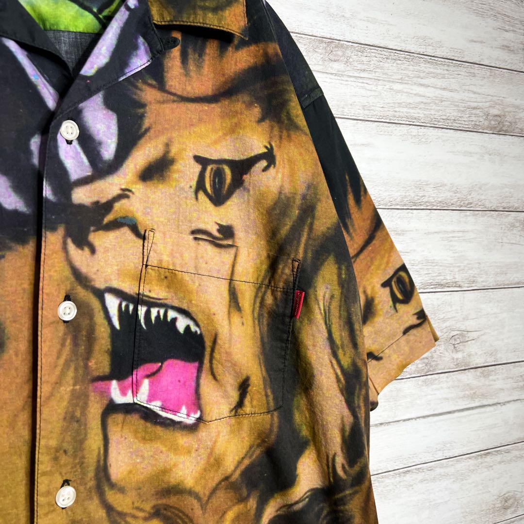 入手困難 】シュプリーム 総柄 半袖シャツ 18SS Lions Den Shirt 入手困難 】シュプリーム 総柄 半袖シャツ 18SS Lions Den Shirt